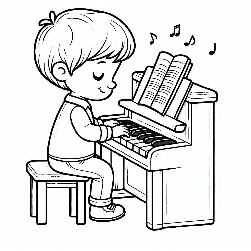 Pianoforte fantastica da colorare