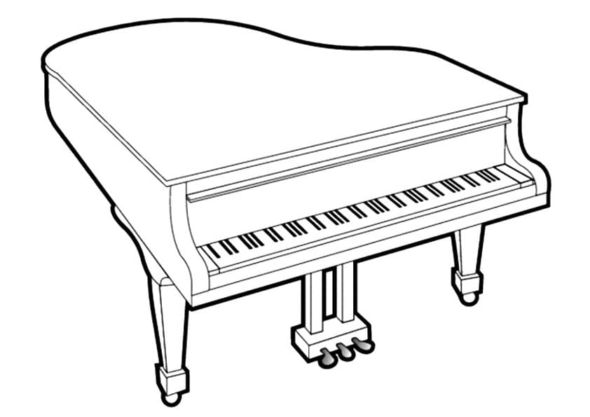 Pianoforte gratis da stampare da colorare