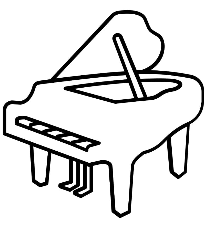 Pianoforte gratis da colorare
