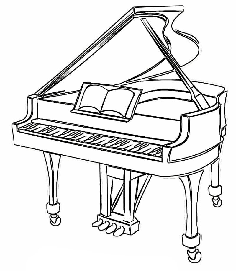 Pianoforte gratuita per tutti da colorare