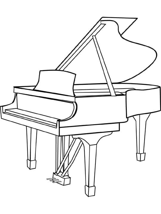 Pianoforte per bambini di 2 anni da colorare