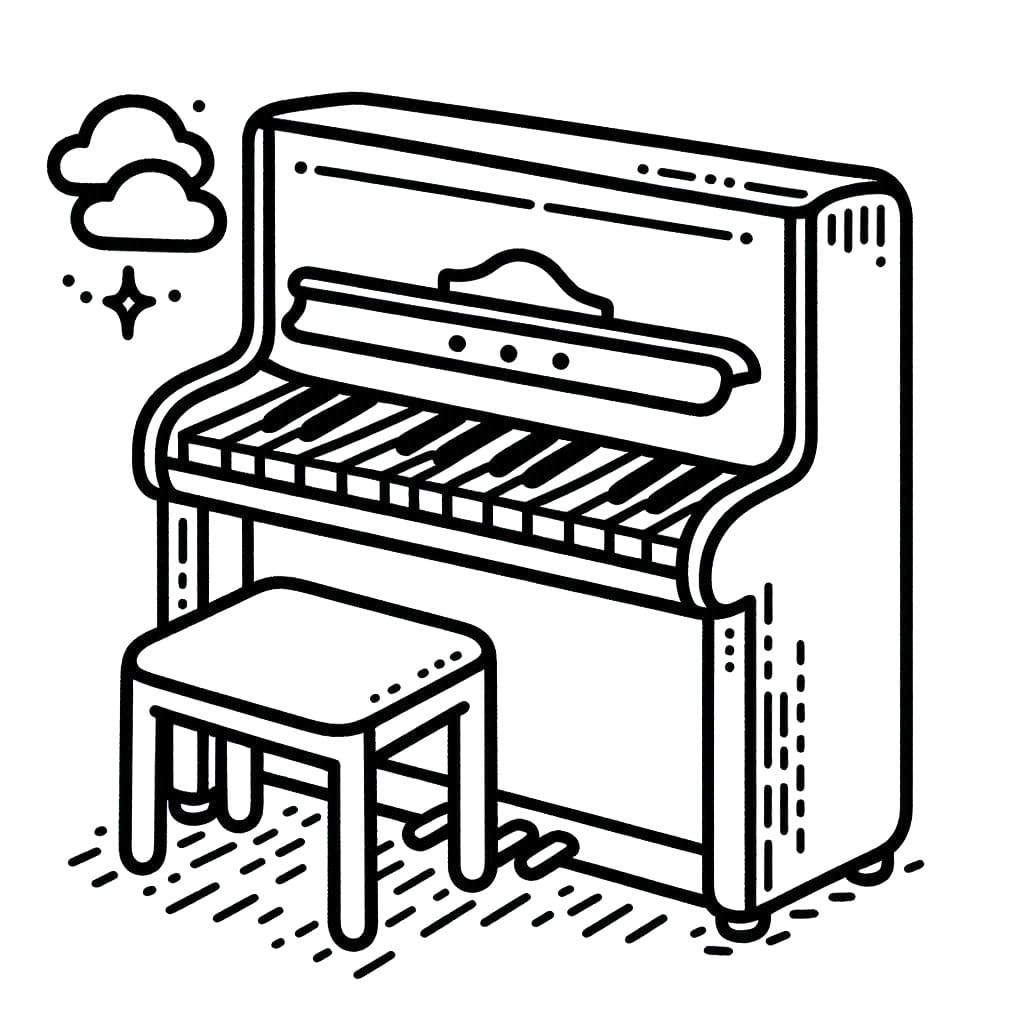 Pianoforte perfetta da colorare