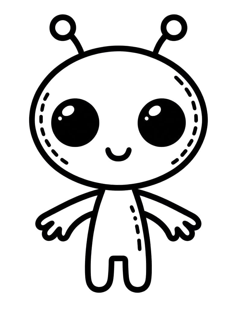 Piccolo alieno da colorare