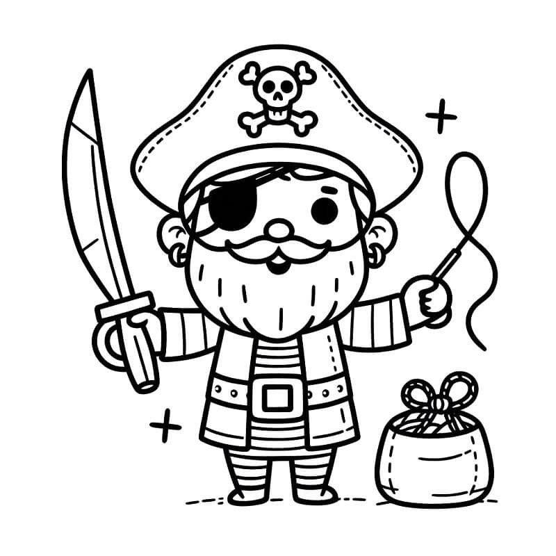 Piccolo pirata da colorare