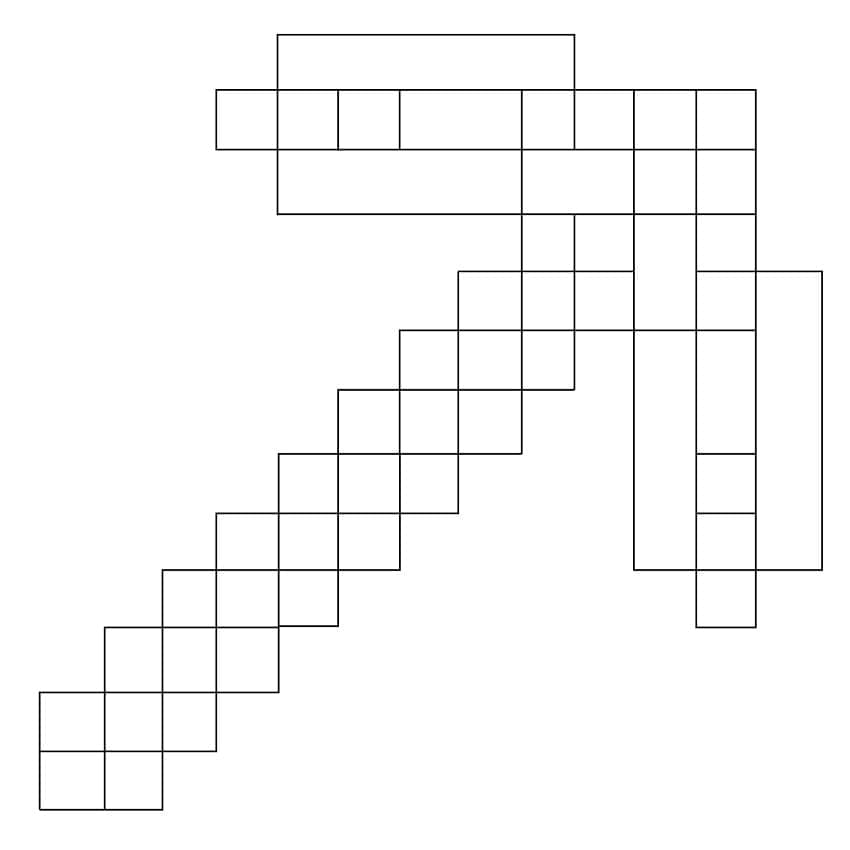 Piccone Minecraft da colorare