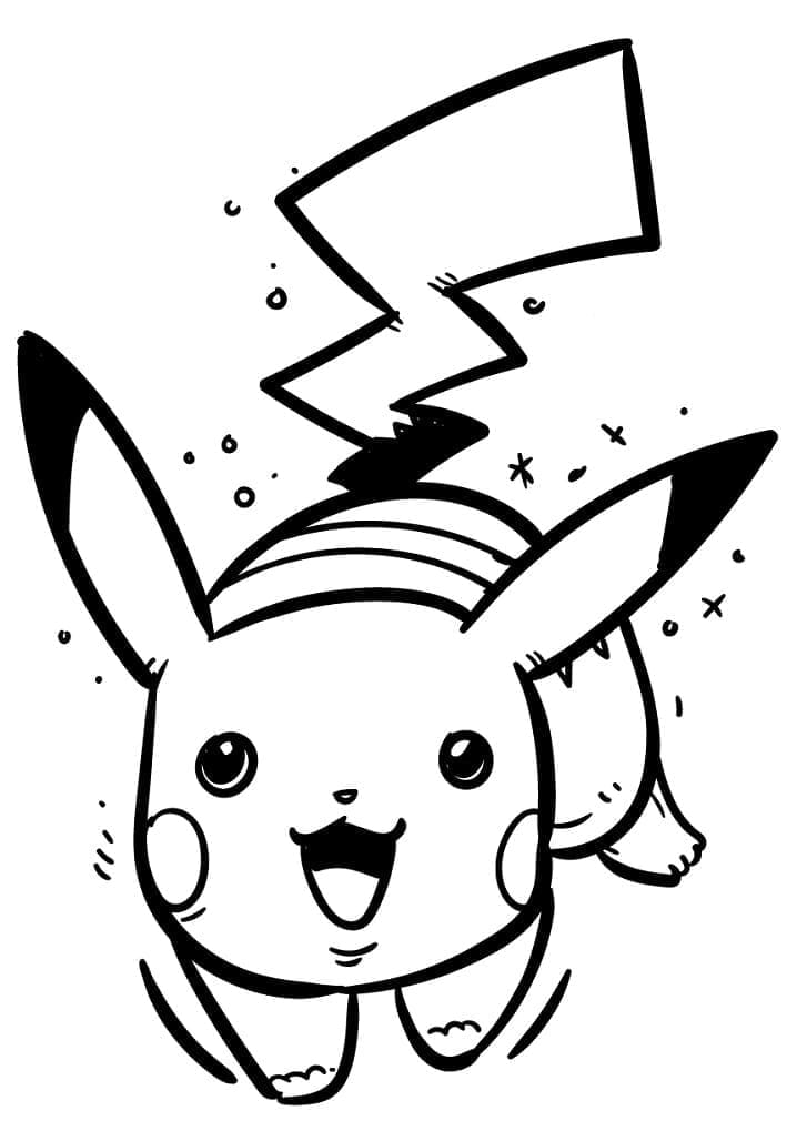 Pikachu Adorabile da colorare