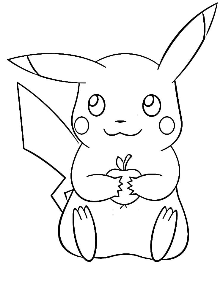 Pikachu Divertente da colorare