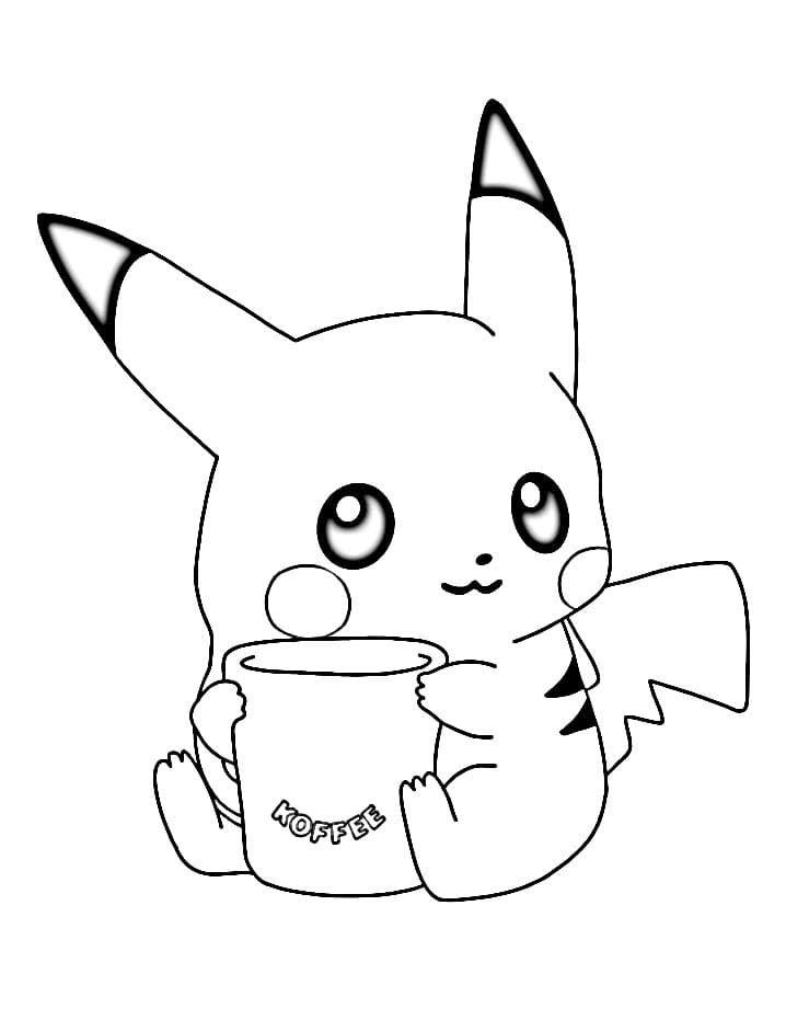 Pikachu Gratis Stampabile da colorare