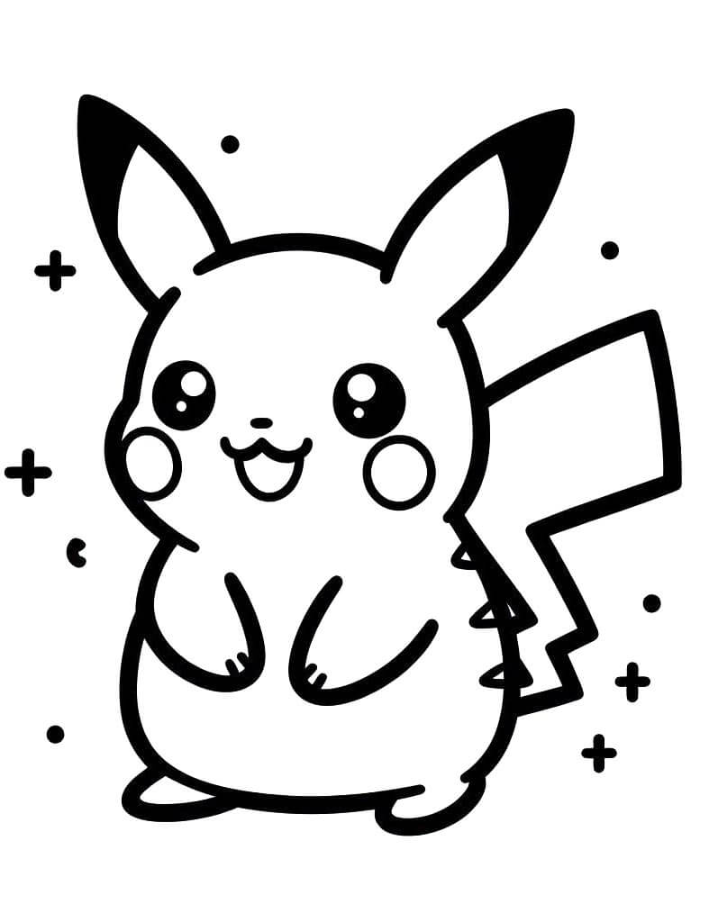 Pikachu Gratis per Bambini da colorare