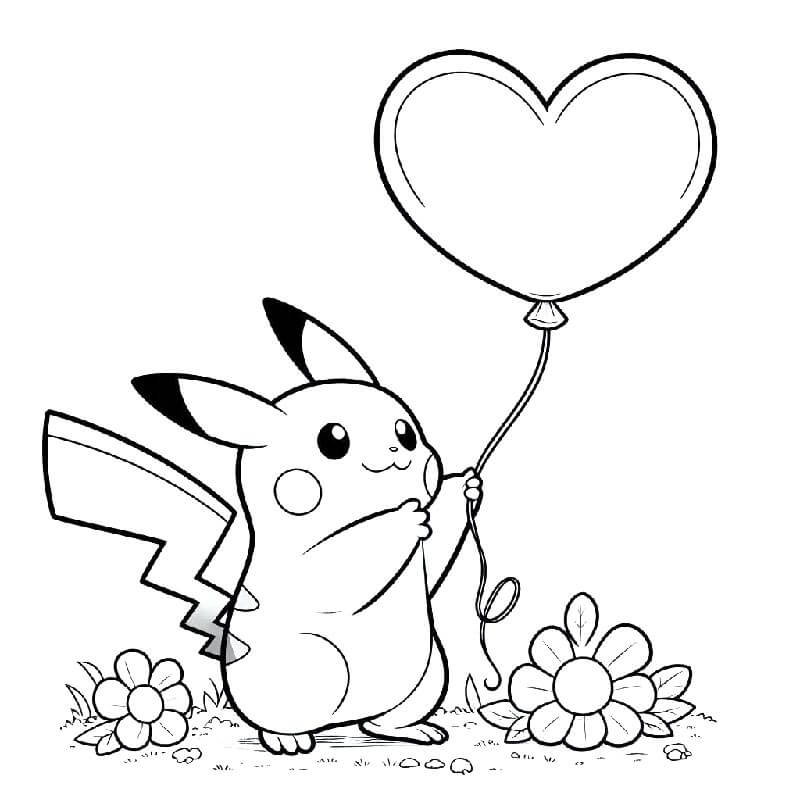 Pikachu Gratuito da Stampare da colorare