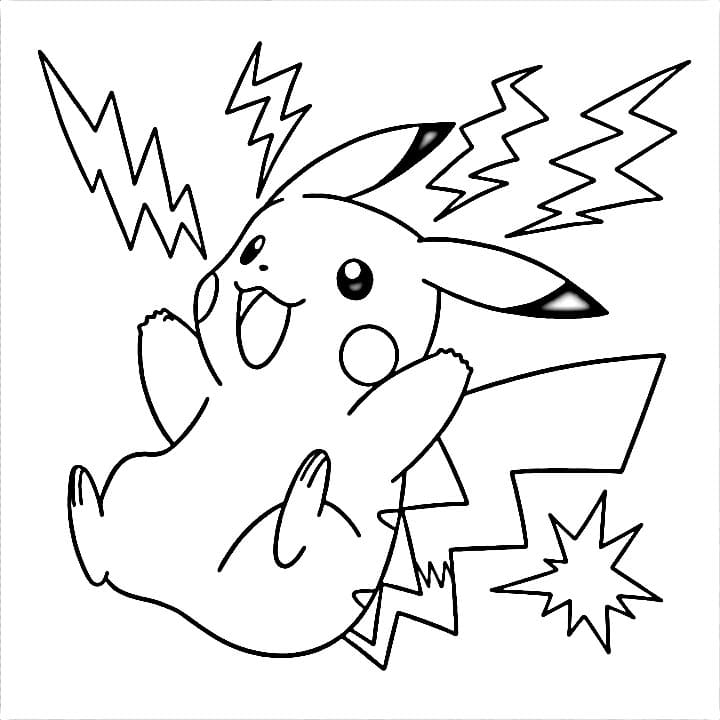 Pikachu Stampabile Gratuito da colorare