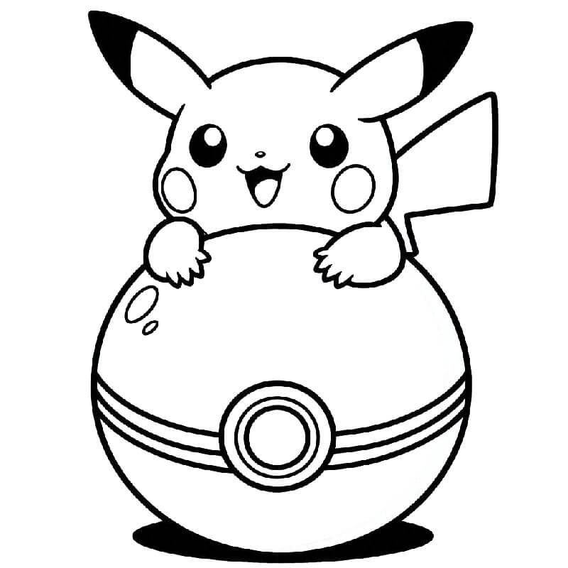 Pikachu Stampabile per Bambini da colorare