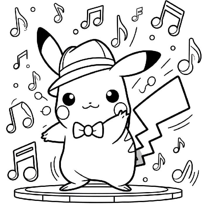 Pikachu per Bambini di 1 Anno da colorare