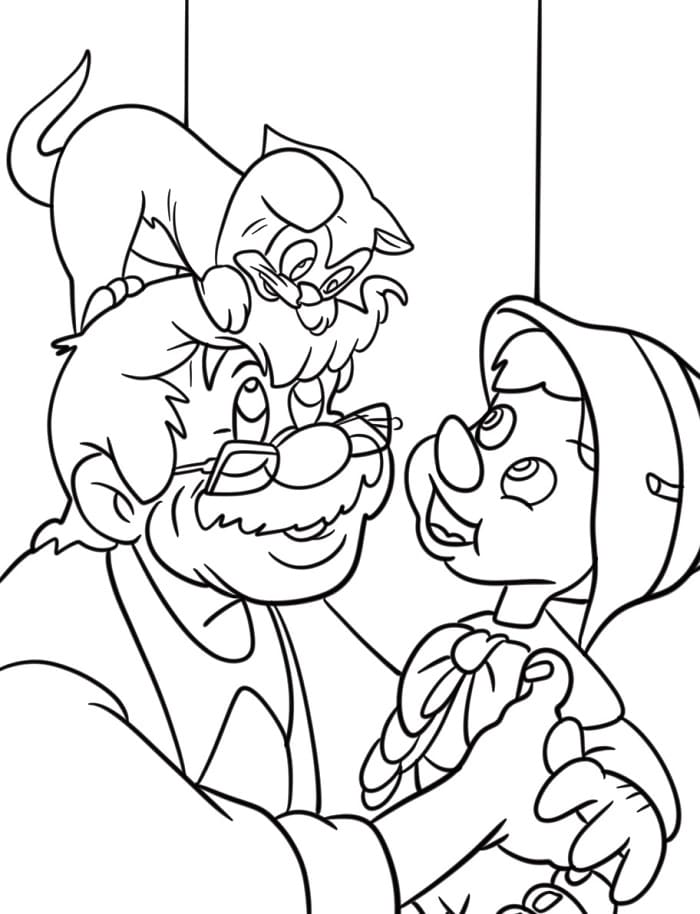 Pinocchio Carina da colorare