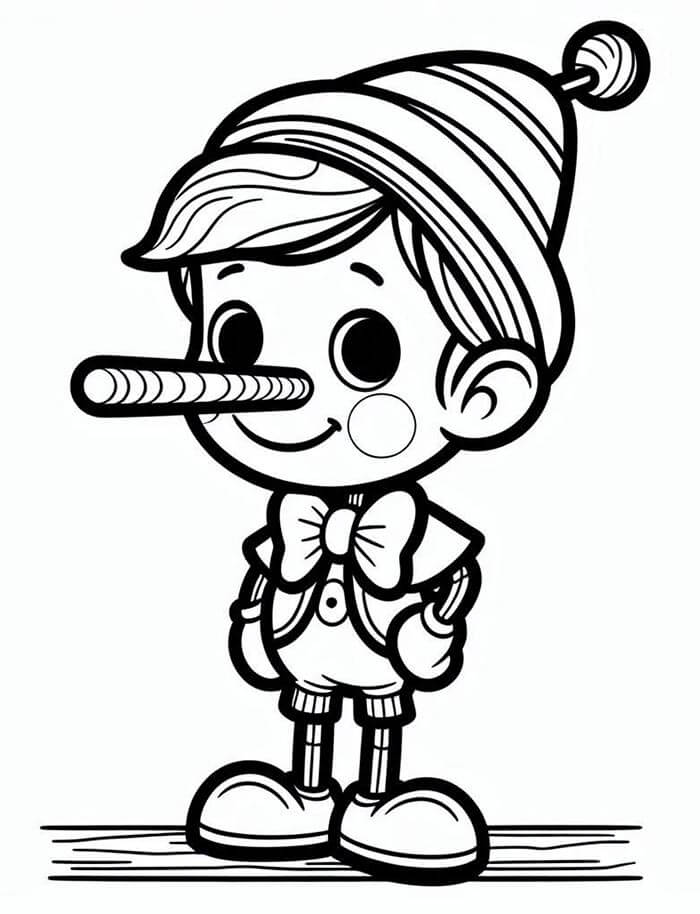 Pinocchio Gratuita Stampabile da colorare