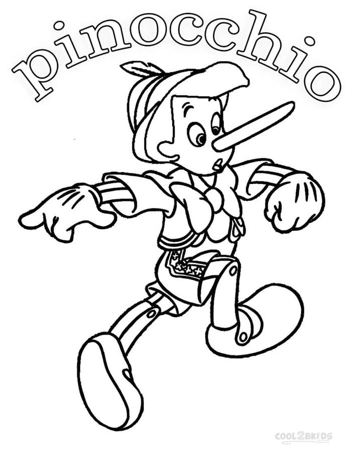 Pinocchio Stampabile Gratuita da colorare