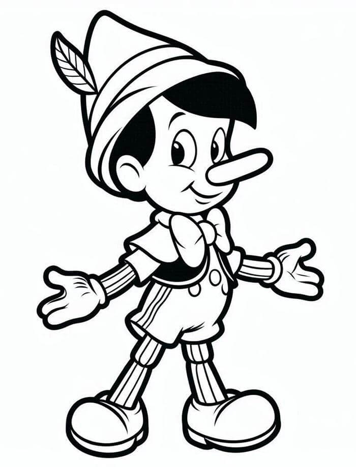 Pinocchio da colorare