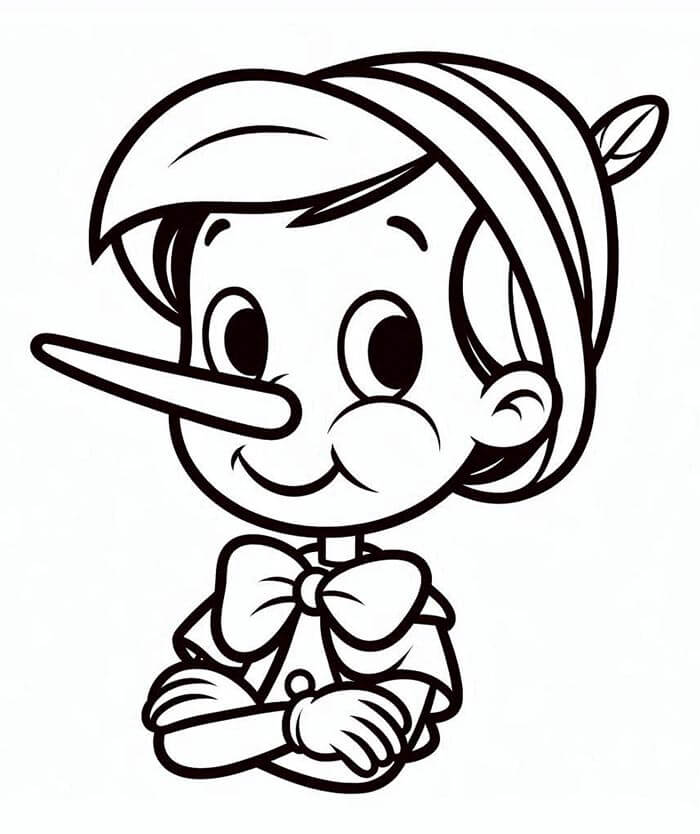 Pinocchio per Bambini di 2 Anni da colorare