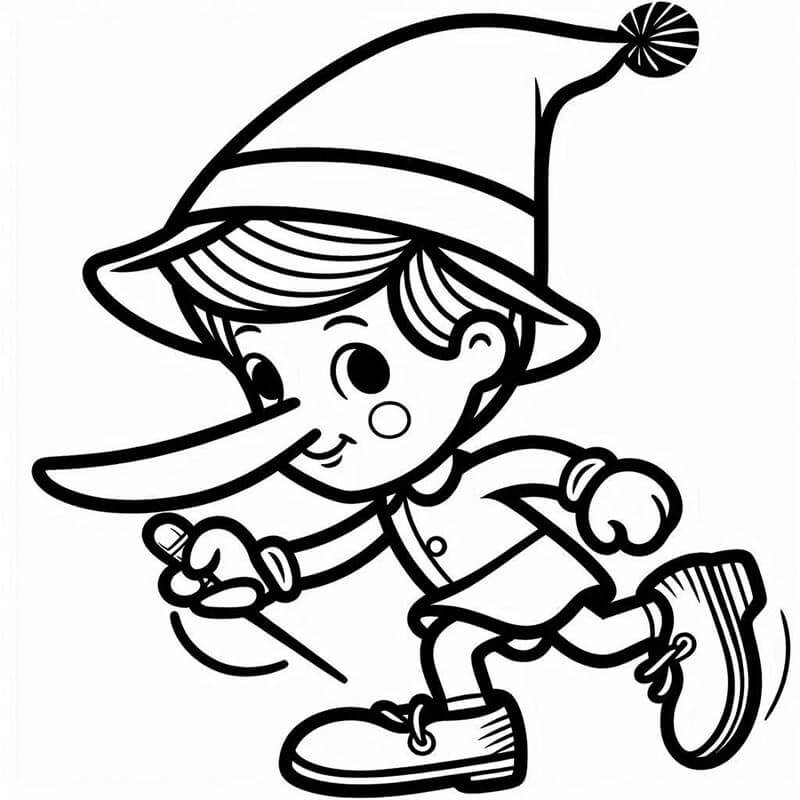 Pinocchio per Bambini di 6 Anni da colorare