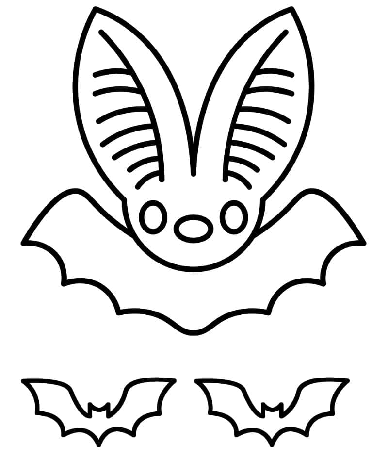Pipistrello Stampabile Gratuito da colorare