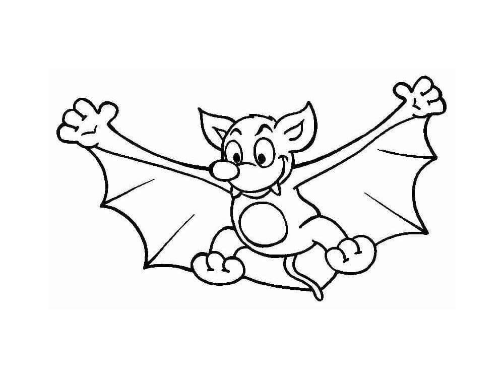 Pipistrello da Stampare da colorare