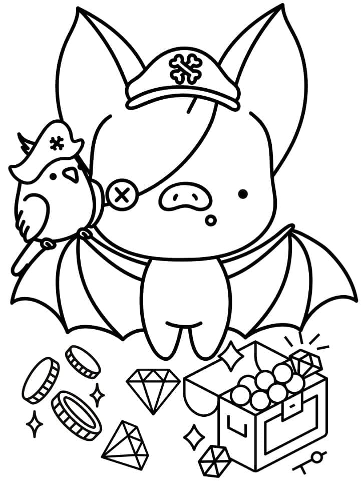 Pipistrello da colorare