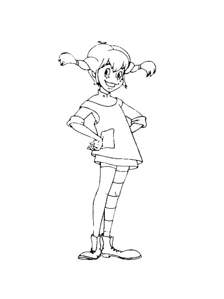 Pippi Calzelunghe Stampabile da colorare