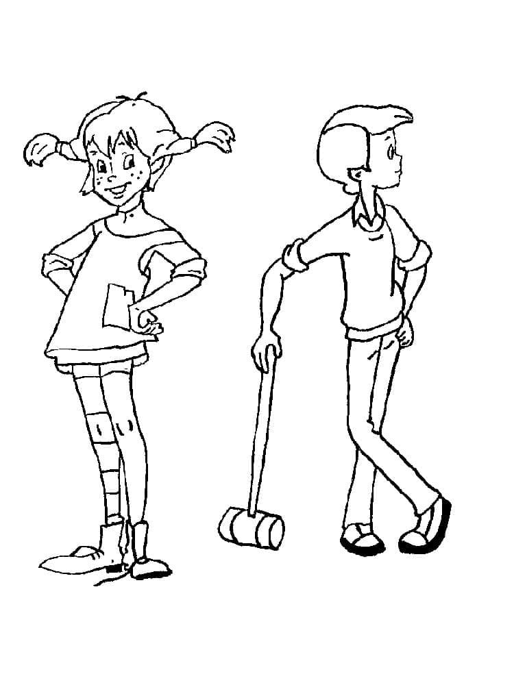 Pippi Calzelunghe a Costo Zero da colorare