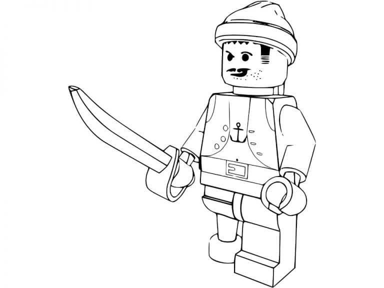 Pirata Lego da colorare