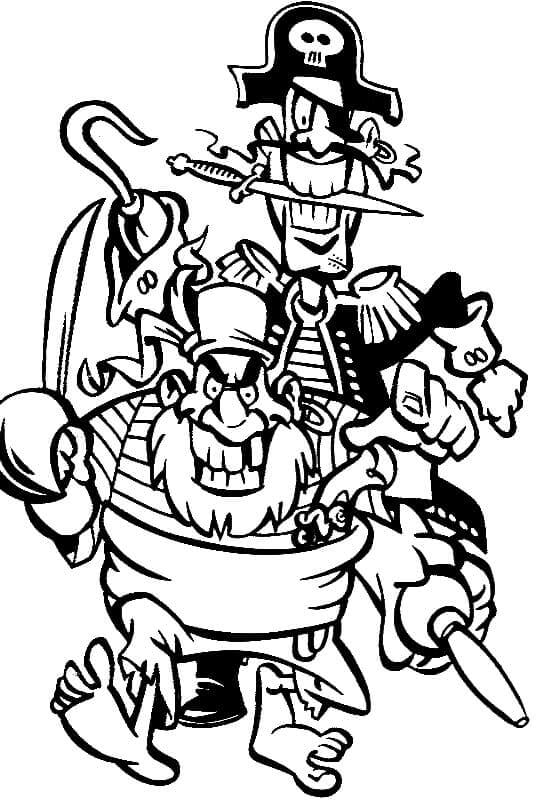 Pirata Stampabile Gratis da colorare