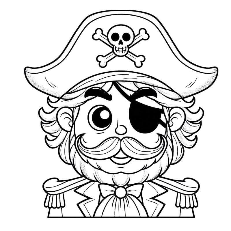 Pirata per Bambini di 5 Anni da colorare
