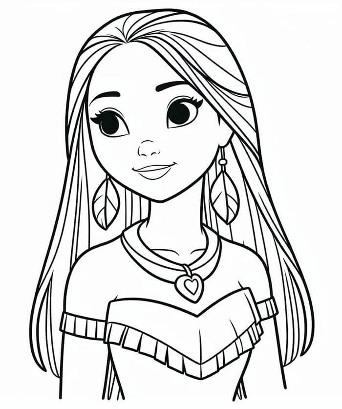 Pocahontas (1) da colorare