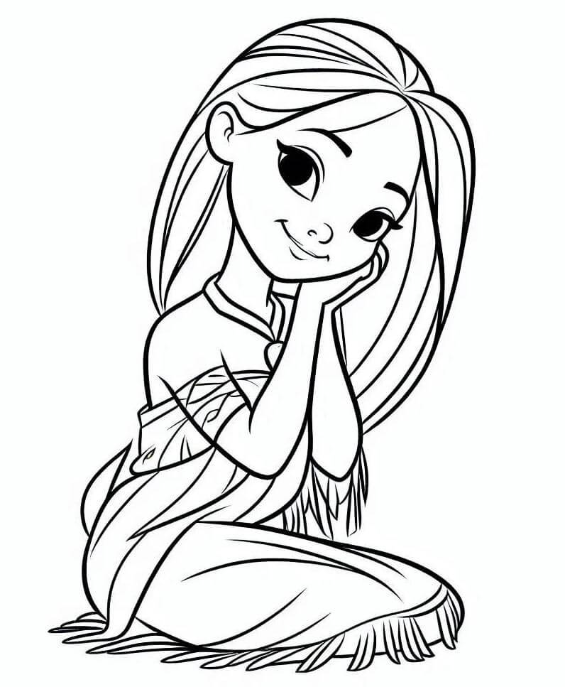 Pocahontas (4) da colorare