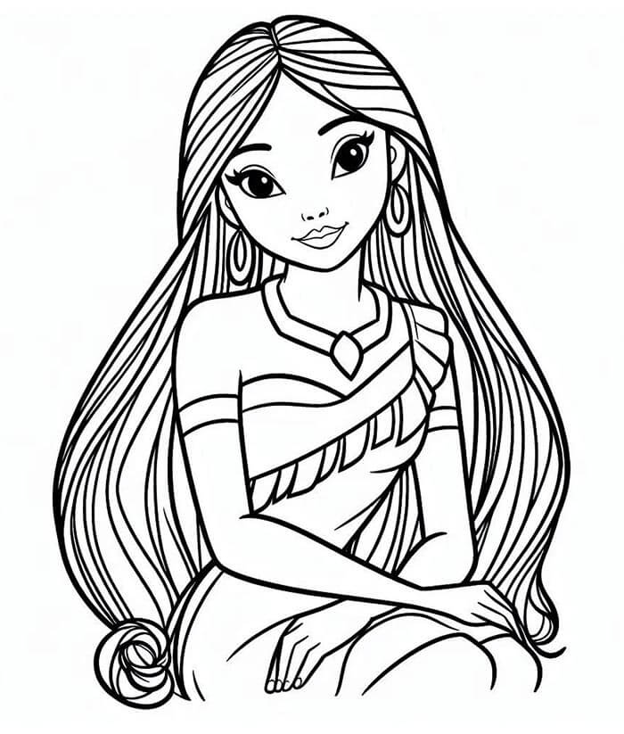 Pocahontas (5) da colorare