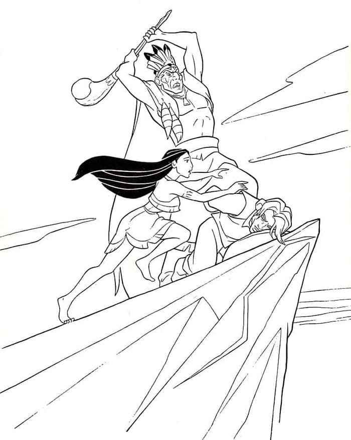 Pocahontas Allegra da colorare