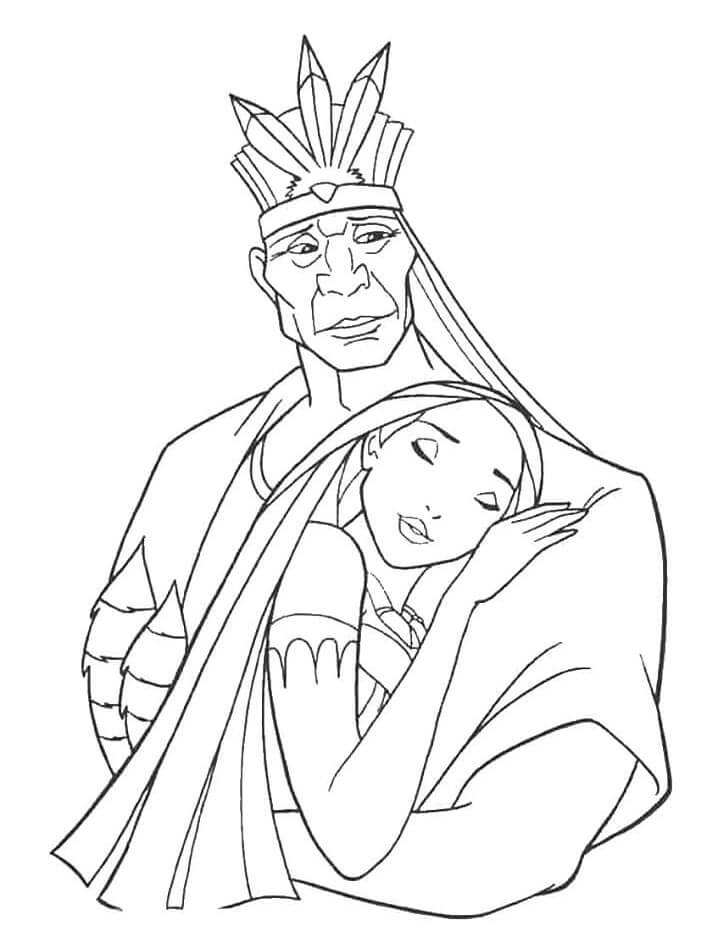 Pocahontas Stampabile Gratuitamente da colorare
