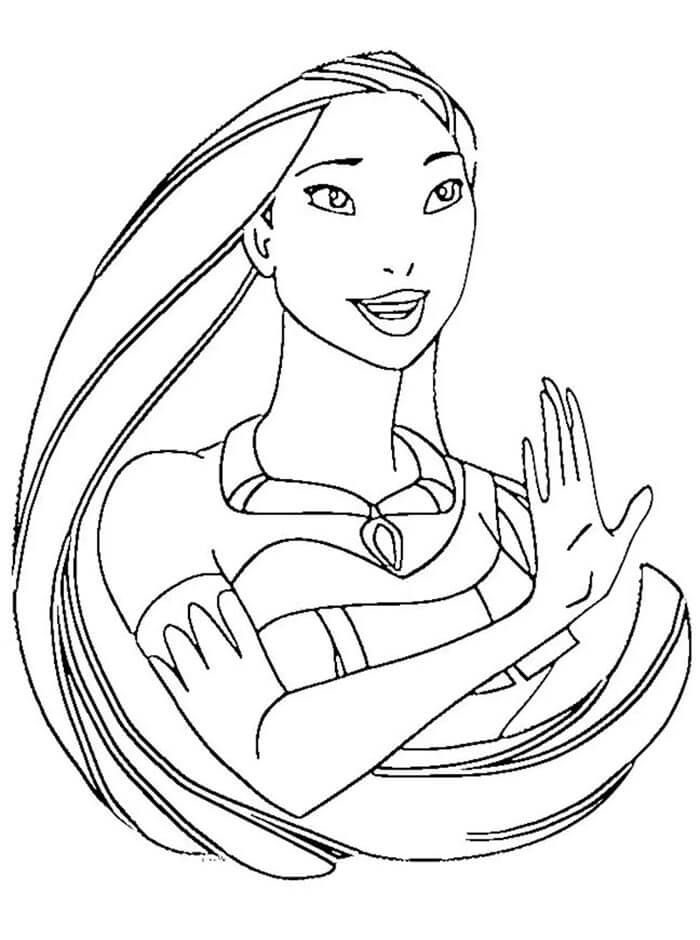 Pocahontas per Bambini di 5 Anni da colorare