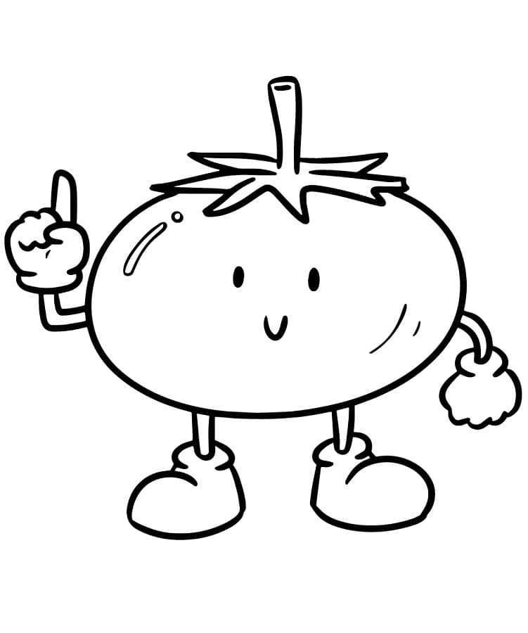 Pomodoro Semplice da colorare