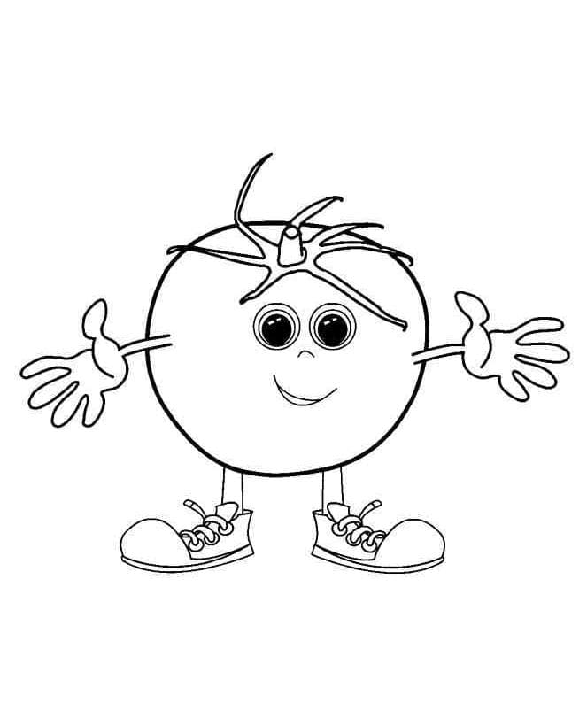 Pomodoro Verdura da colorare