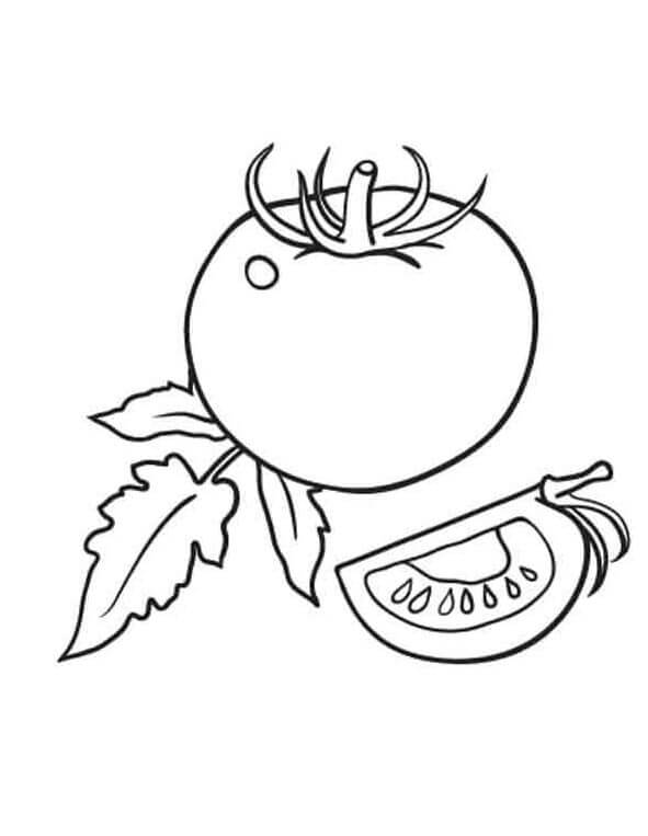 Pomodoro per Bambini di 5 Anni da colorare