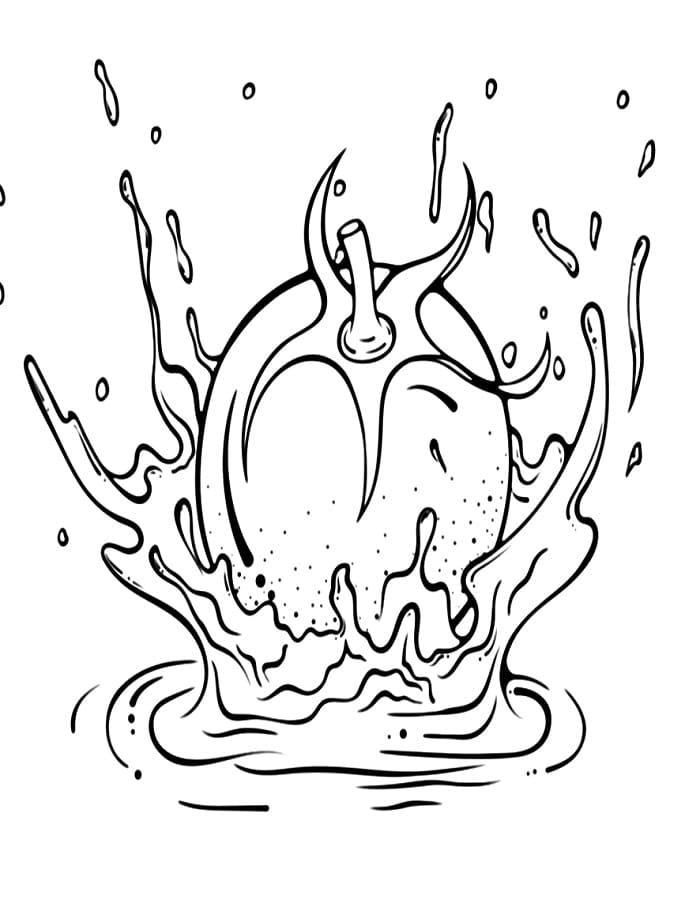 Pomodoro per Stampare da colorare