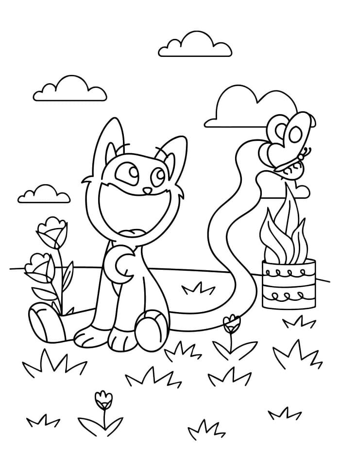 Poppy Playtime Catnap da colorare