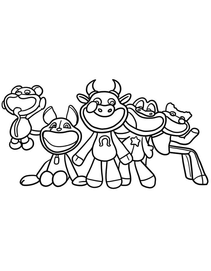 Poppy Playtime per Bambini di 3 Anni da colorare