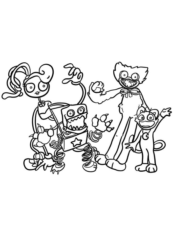 Poppy Playtime per Bambini di 5 Anni da colorare