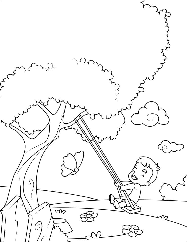 Primavera per Bambini di 4 Anni da colorare