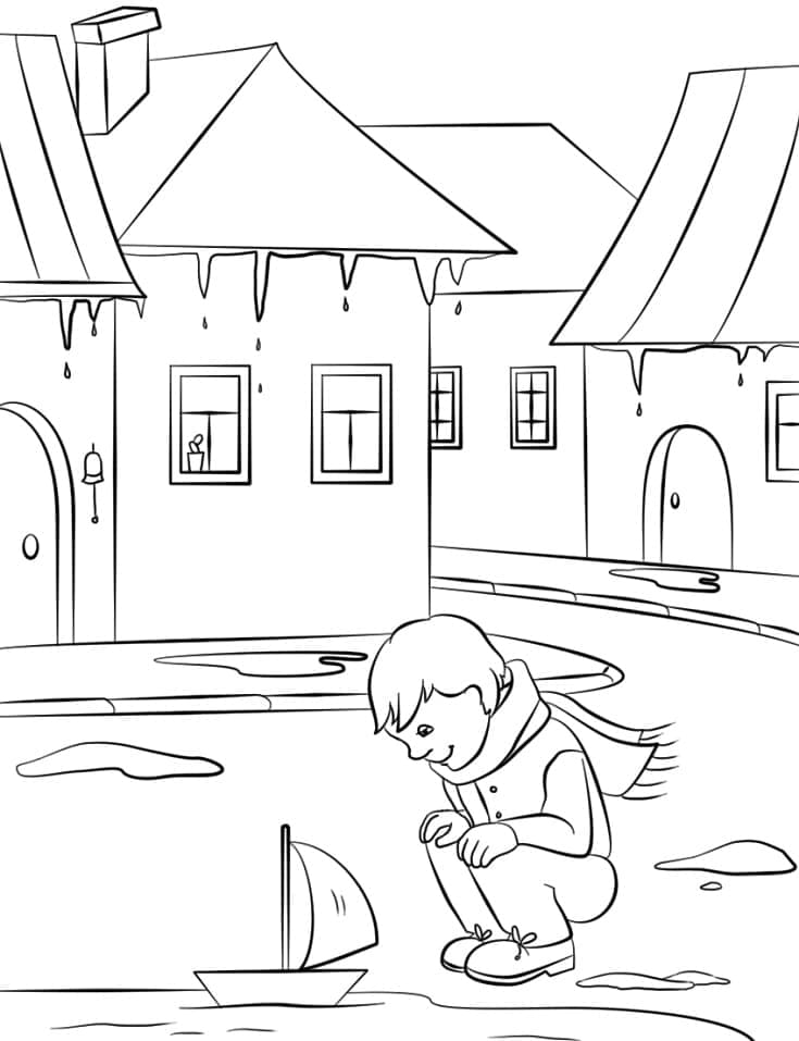 Primavera per Bambini di 5 Anni da colorare