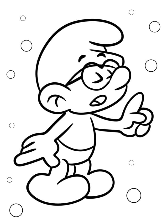 Puffo Cartone da colorare