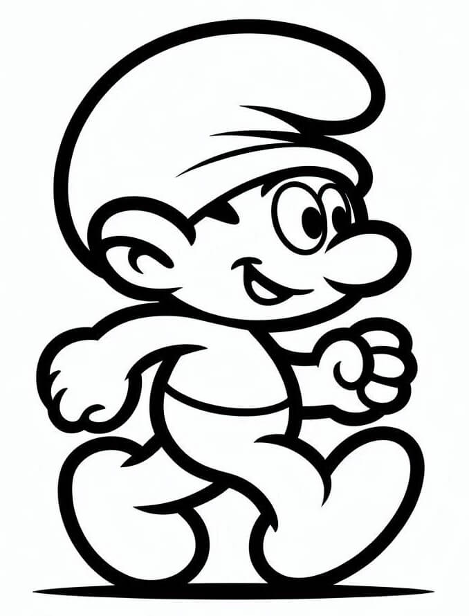 Puffo Gratuito per Bambini da colorare