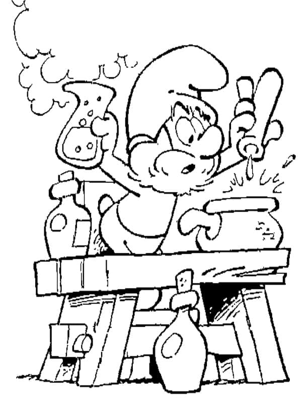 Puffo Stampabile Gratuito da colorare