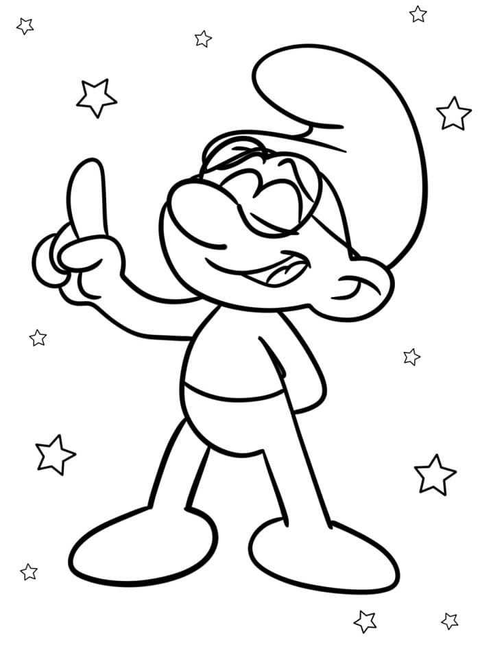 Puffo Straordinario da colorare